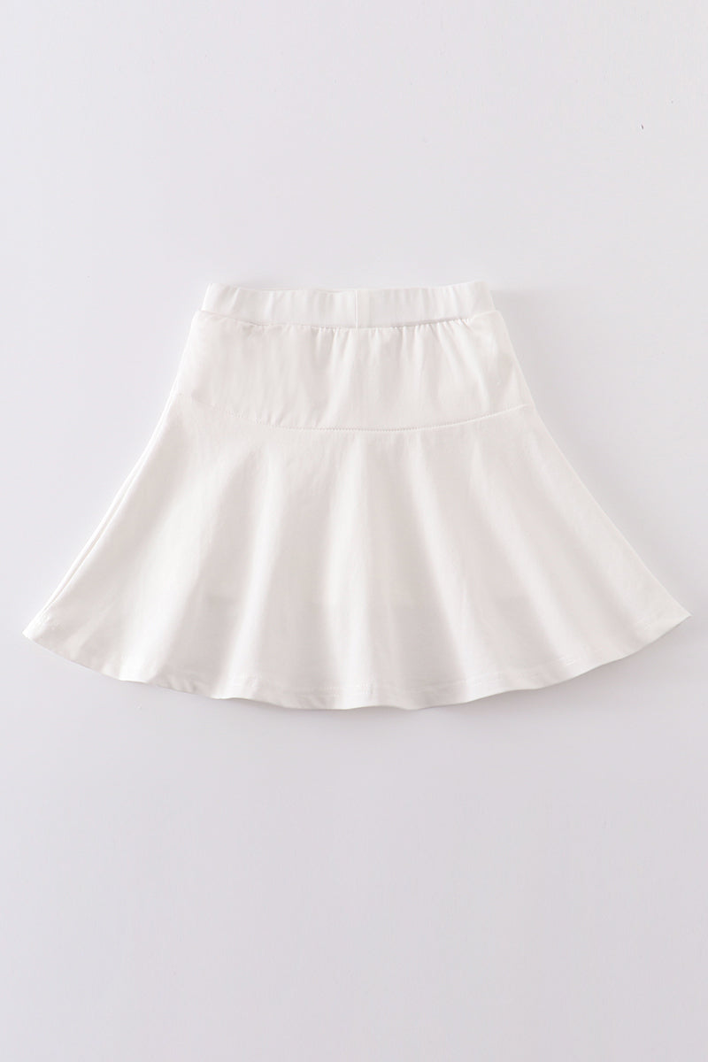 Cream basic skort