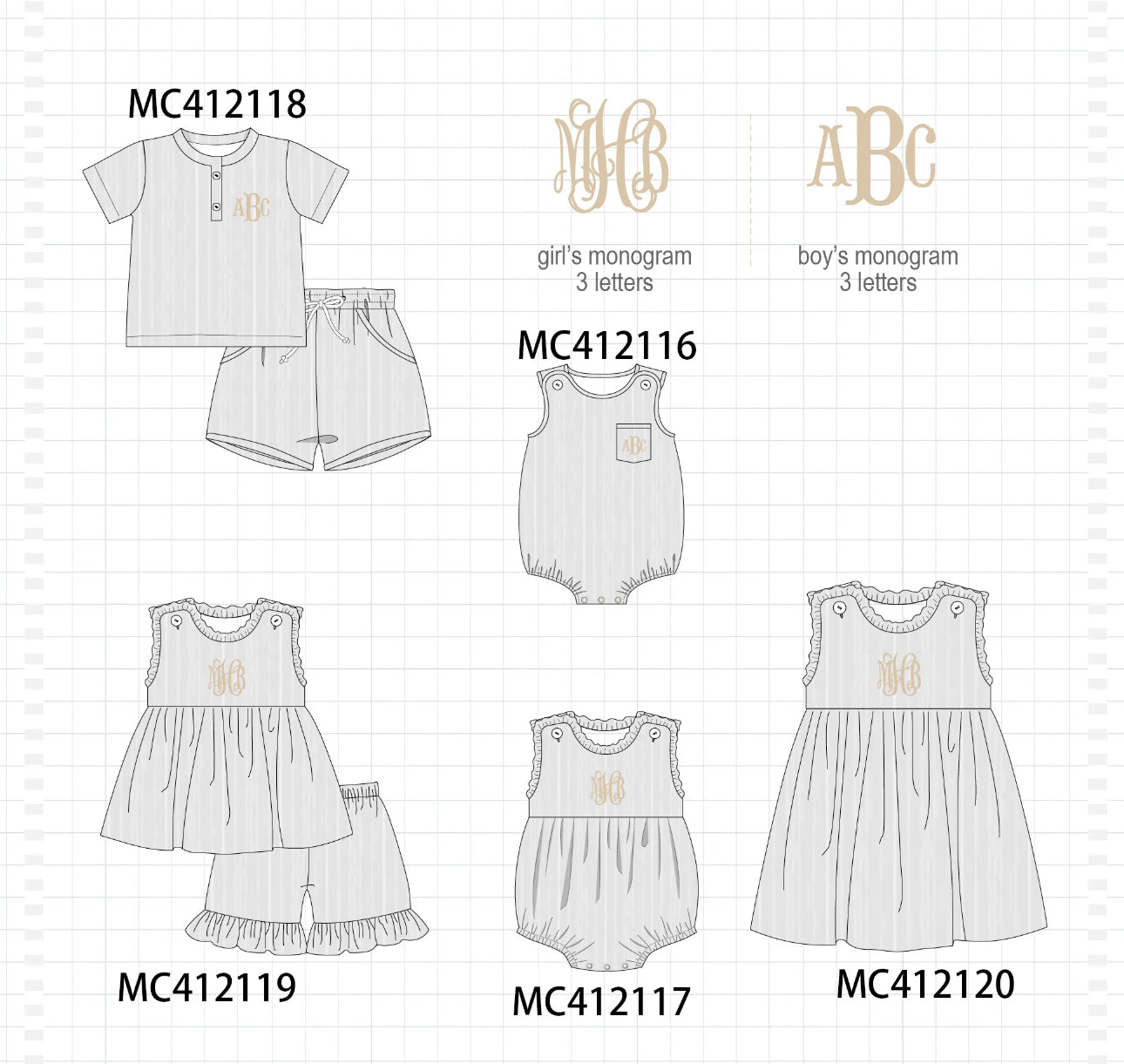 Pre Order - Grey & Gold Embroidery