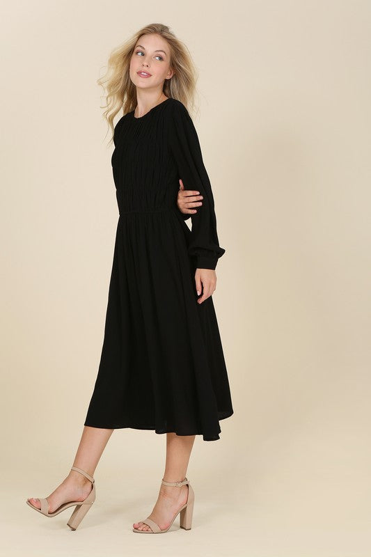 Ruched midi dress